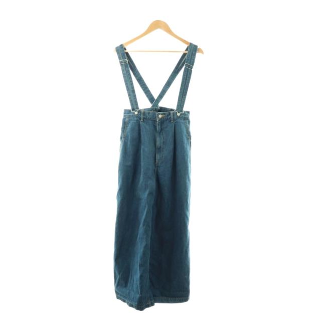 【中古】ゲミニ GEMINI 25SS サスペンダーデニムパンツ ワイド F ブルー /HK ■OS レディース