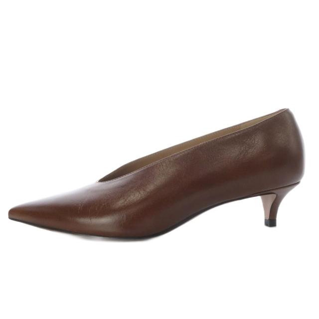 【中古】ペリーコ PELLICO ANIMA パンプス ハイヒール ポインテッドトゥ レザー 34 ブラウン /YO38 レディース