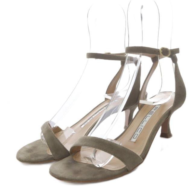 【中古】ペリーコ PELLICO SAMI アンクルストラップサンダル ハイヒール ストラップ スエード 34 グレー