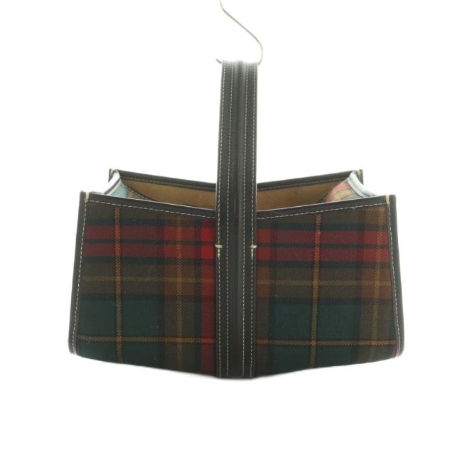 【中古】アヴァケーション A VACATION 25AW SEE SAW ハンドバッグ チェック柄 赤 緑 茶 /MI ■OS レディース