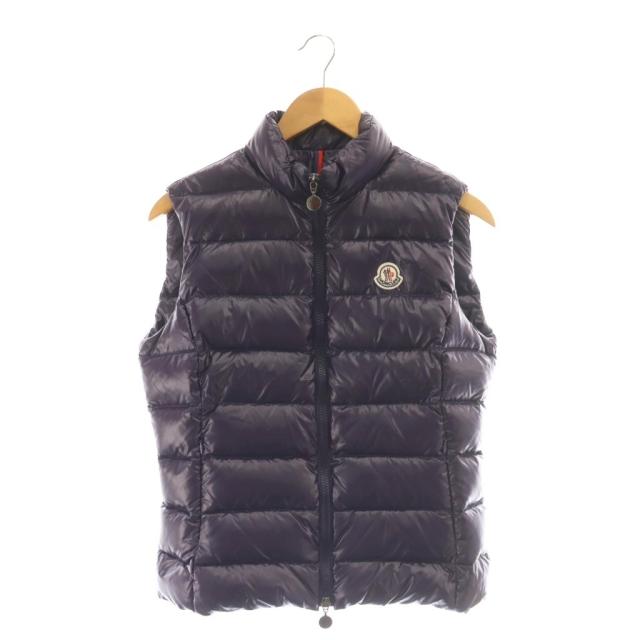 【中古】モンクレール MONCLER GHANY ダウンベスト ジップアップ 2 パープル /DF ■OS レディース