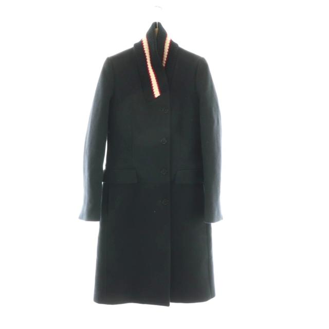 【中古】ステラマッカートニー STELLA McCARTNEY ロングコート ニット切替 36 ネイビー マルチカラー /ES ■OS