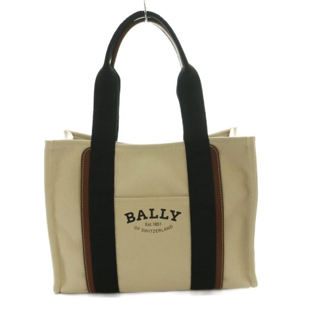 【中古】バリー ドライヴァリア DRYVALIA キャンバス トートバッグ ハンド アイボリー 茶 ブラウン /SS ■OS