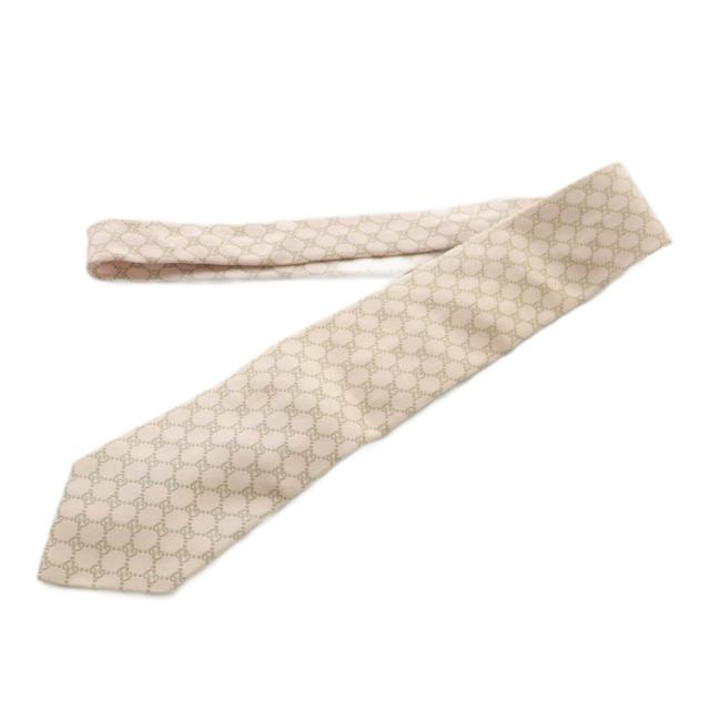 【中古】グッチ GUCCI ネクタイ レギュラータイ シルク GG柄 ピンク /MI ■OS ■OH ■SH メンズ_1