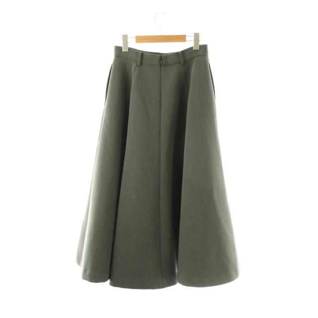 【中古】クラネ CLANE BONDING VOLUME SKIRT スカート ロング フレア 2 グレー /NR ■OS レディース_1