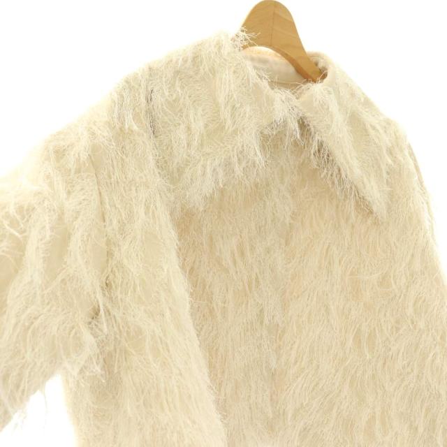 中古】シーニュ Cygne ボンディングフリンジショートジャケット ステン