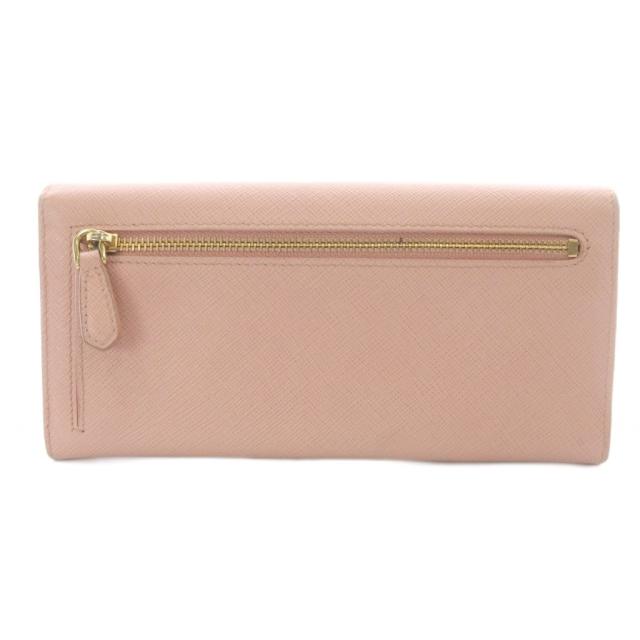 【中古】プラダ PRADA サフィアーノ パスケース付き 長財布 レザー ロゴ ピンク 1MH132 /SR ■OH レディース_1