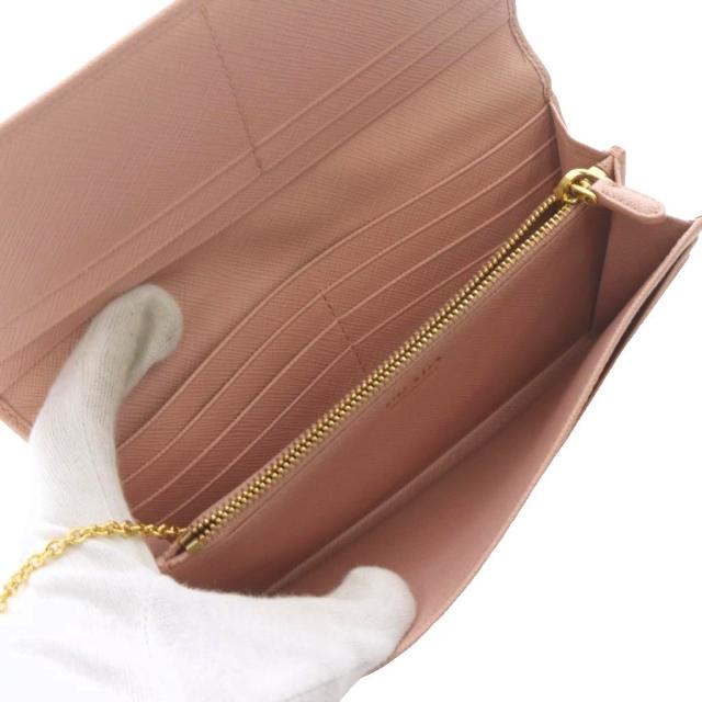 【中古】プラダ PRADA サフィアーノ パスケース付き 長財布 レザー ロゴ ピンク 1MH132 /SR ■OH レディース_4