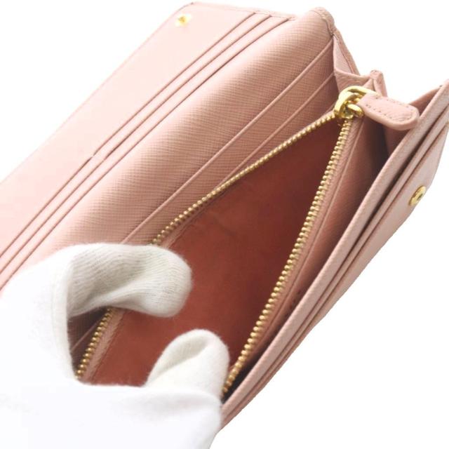 【中古】プラダ PRADA サフィアーノ パスケース付き 長財布 レザー ロゴ ピンク 1MH132 /SR ■OH レディース_7