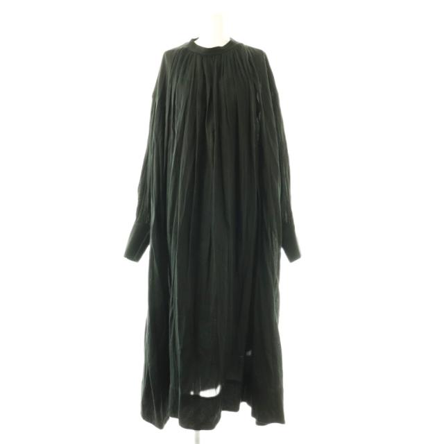 【中古】カレンソロジー Curensology 2WAYヴィンテージワンピース ロング 長袖 38 ブラック /DO ■OS レディース