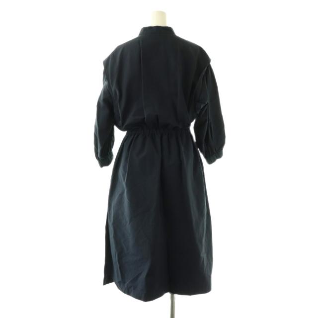 【中古】ハイク HYKE 16147 3/4 Sleeve Dress ワンピース ロング 1 ネイビー /HK ■OS レディース