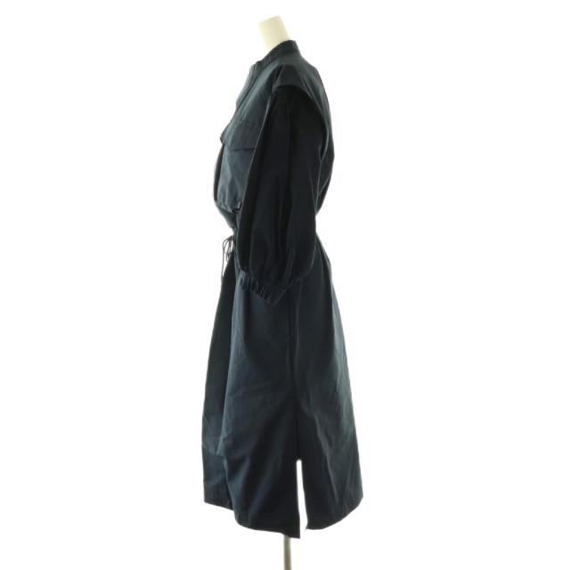 【中古】ハイク HYKE 16147 3/4 Sleeve Dress ワンピース ロング 1 ネイビー /HK ■OS レディース