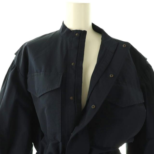 【中古】ハイク HYKE 16147 3/4 Sleeve Dress ワンピース ロング 1 ネイビー /HK ■OS レディース