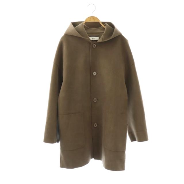 【中古】ハイク HYKE HOODIE JACKET フェイクスエード ジャケット アウター モカブラウン /CX ■OS レディース