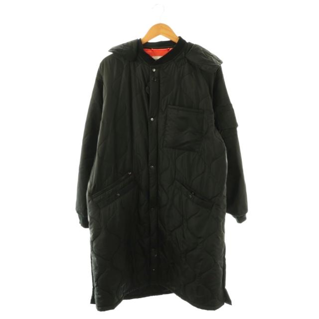 【中古】アメリカンラグシー インサレーションロングジャケット 中綿上衣 L 黒いこと CWU-9P レディース