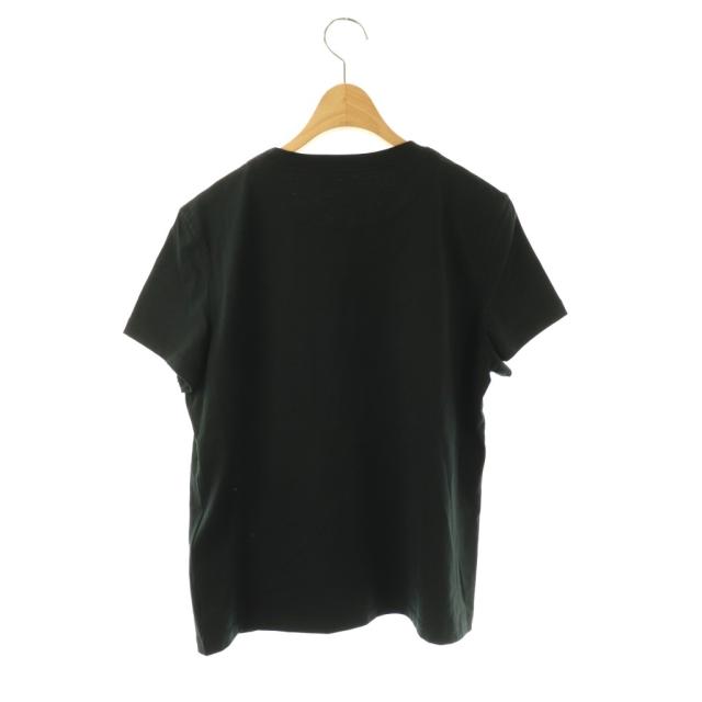 【中古】エルメス HERMES T-SHIRT DROIT POCHE BRODEE モザイク刺繍Tシャツ カットソー 40 黒 /CX ■OS レディース_1