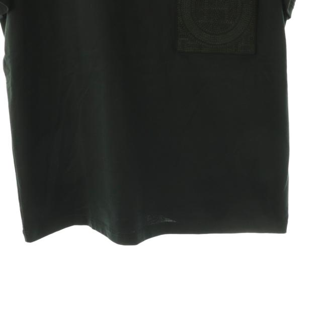 【中古】エルメス HERMES T-SHIRT DROIT POCHE BRODEE モザイク刺繍Tシャツ カットソー 40 黒 /CX ■OS レディース_4