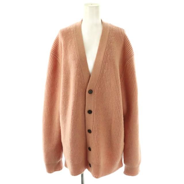 【中古】トゥデイフル TODAYFUL 25AW Wool Ribknit Cardigan カーディガン ニット Vネック F サーモンピンク /CX