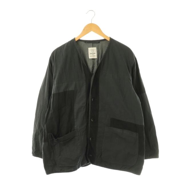 【中古】パドカレ pas de calais 3287 24SS SDC pour PDC マルチファブリックパッチワーク ノーカラージャケット