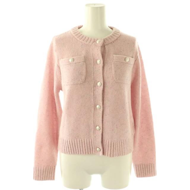 【中古】ルルウィルビー Loulou Willoughby 25AW GRAINYラメカーディガン ニット 長袖 2 ピンク /HK ■OS ■SH