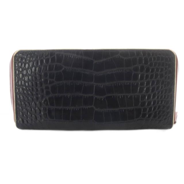 【中古】ドリスヴァンノッテン DRIES VAN NOTEN ラウンドファスナー長財布 レザー 黒 ブラック /SR ■SH レディース