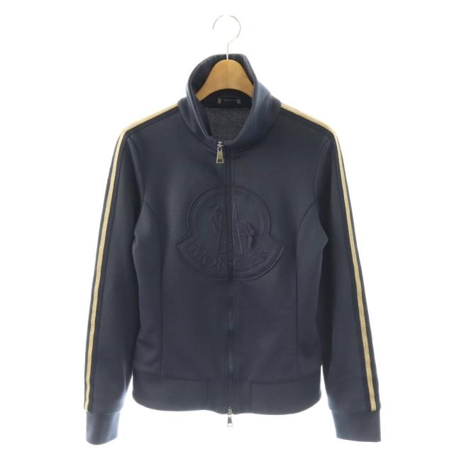 【中古】モンクレール MONCLER MAGLIA CARDIGAN カーディガン トラックジャケット S ネイビー /DF ■OS レディース