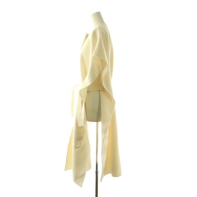 【中古】シーニュ Cygne ジレコート ポンチョコート ロング ノーカラー アイボリー /DO ■OS レディース_2