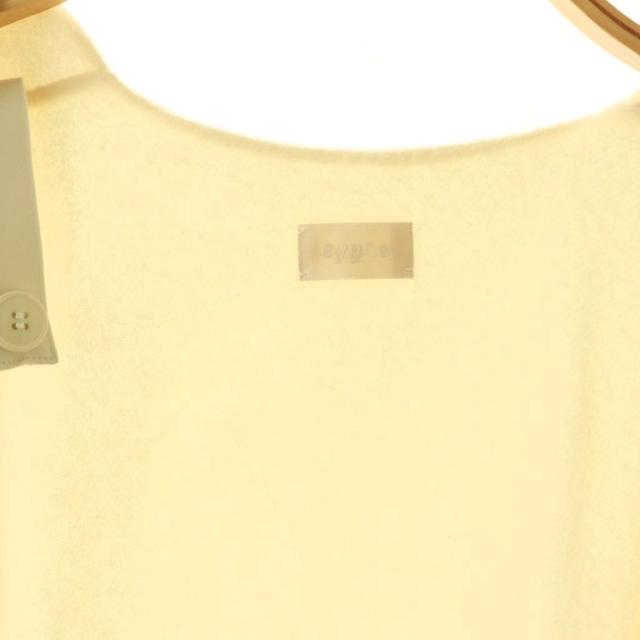 【中古】シーニュ Cygne ジレコート ポンチョコート ロング ノーカラー アイボリー /DO ■OS レディース_6