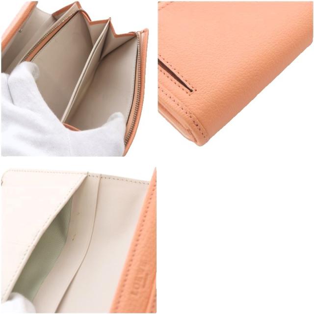 【中古】ロエベ LOEWE アマソナ コンパクトウォレット 財布 二つ折り アナグラム レザー サーモンピンク_8