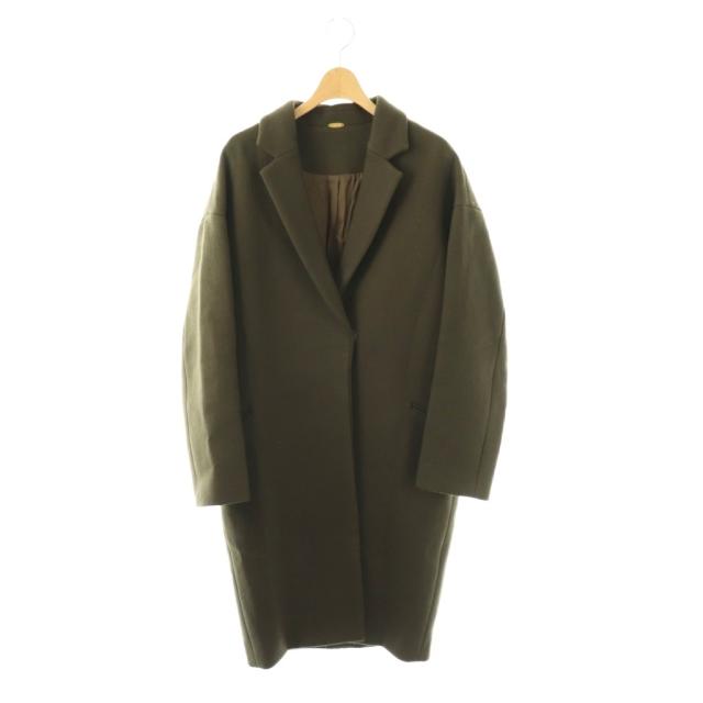 【中古】ムーサ ドゥーズィエム 位置付け MUSE de Deuxieme Classe チェスターコート アウター まっ黒い赤銅色/CX