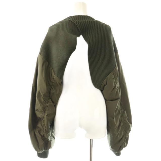 【中古】アドーア ADORE 24AW ストレッチタフタジャケット MA-1 2点セット 38 カーキ /HK ■OS レディース_4