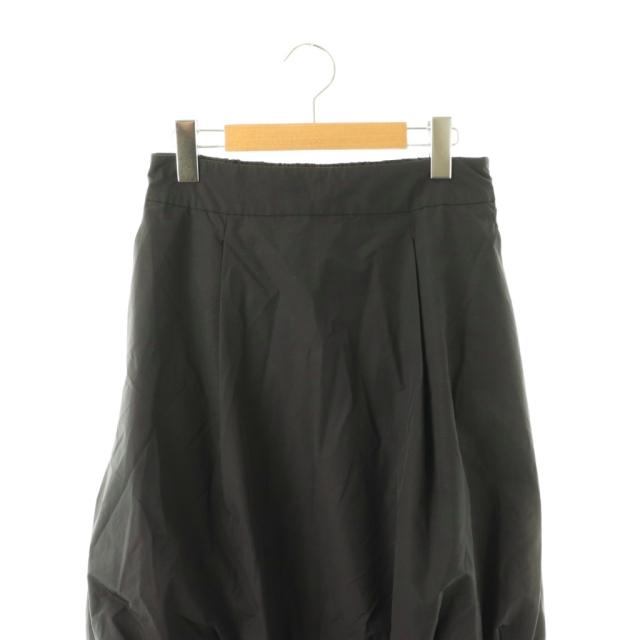 【中古】アドーア ADORE 25SS パウダータッチタフタスカート ロング フレア 36 ブラック /DO ■OS レディース_2