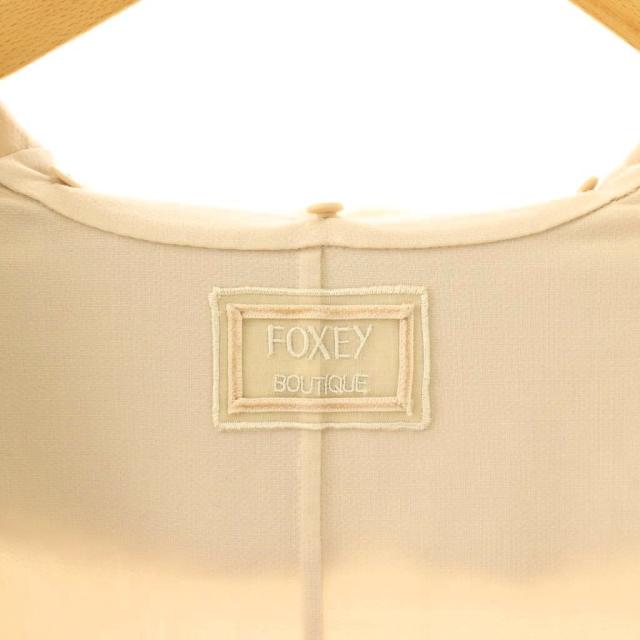 【中古】フォクシー ブティック FOXEY BOUTIQUE 38682 ミンクファー付ジャケット羽織り クロップド 38 ベージュ /ES_5
