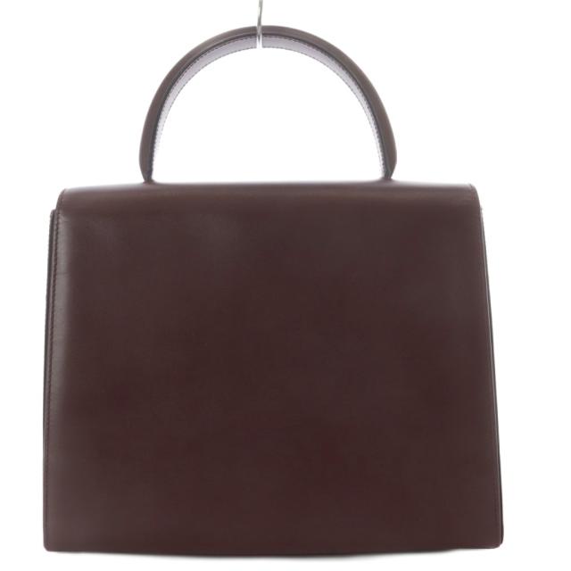 【中古】カルティエ Cartier マストライン スクエアバッグ ハンドバッグ ワンハンドル レザー ボルドー_1