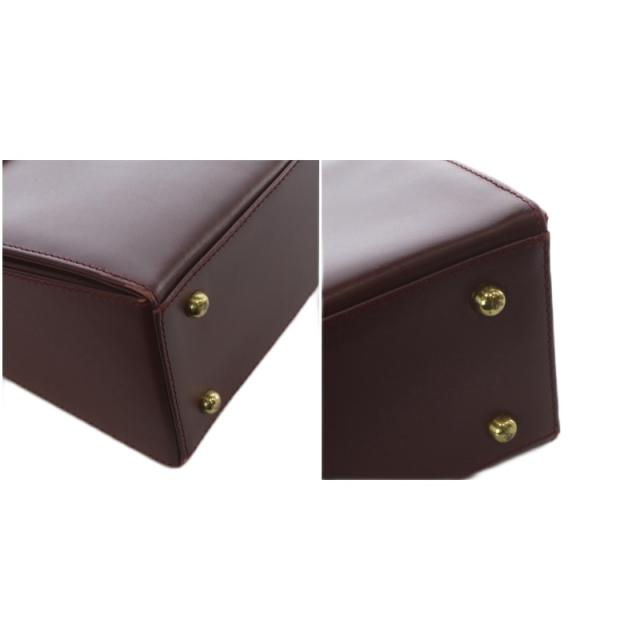 【中古】カルティエ Cartier マストライン スクエアバッグ ハンドバッグ ワンハンドル レザー ボルドー_8