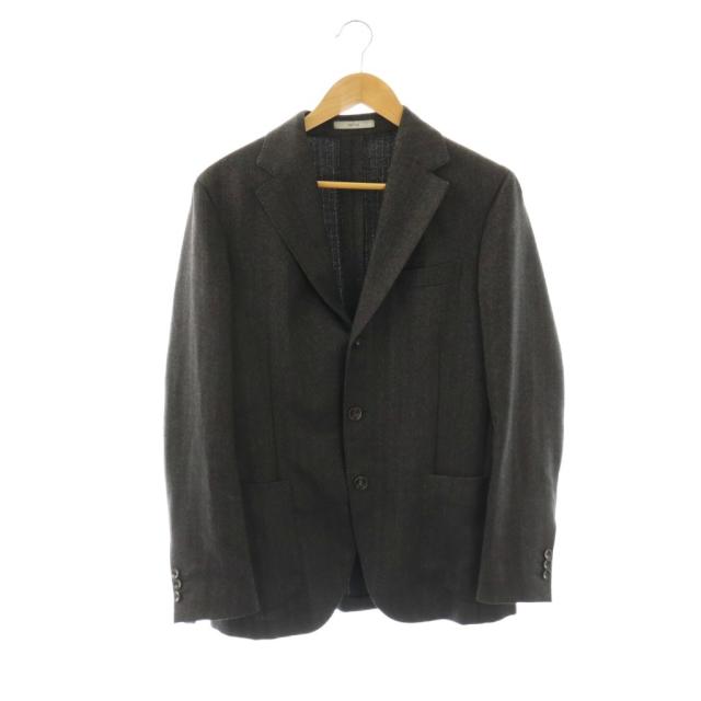 【中古】ボリオリ BOGLIOLI DOVER ジャケット テーラード シングル 44 ブラック グレー /HK ■OS メンズ