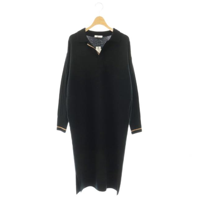 【中古】未使用品 マカフィー MACPHEE トゥモローランド 25AW NZ LAMBS スキッパーワンピース ニット ウール 36