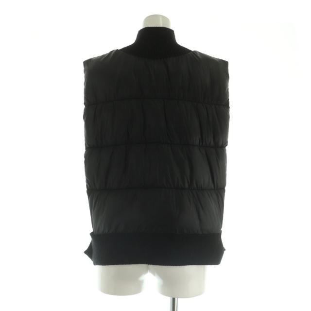 【中古】エンフォルド ENFOLD RIB-NECK VEST 中綿ベスト 切替 ナイロン 38 ブラック /MY ■OS レディース_1