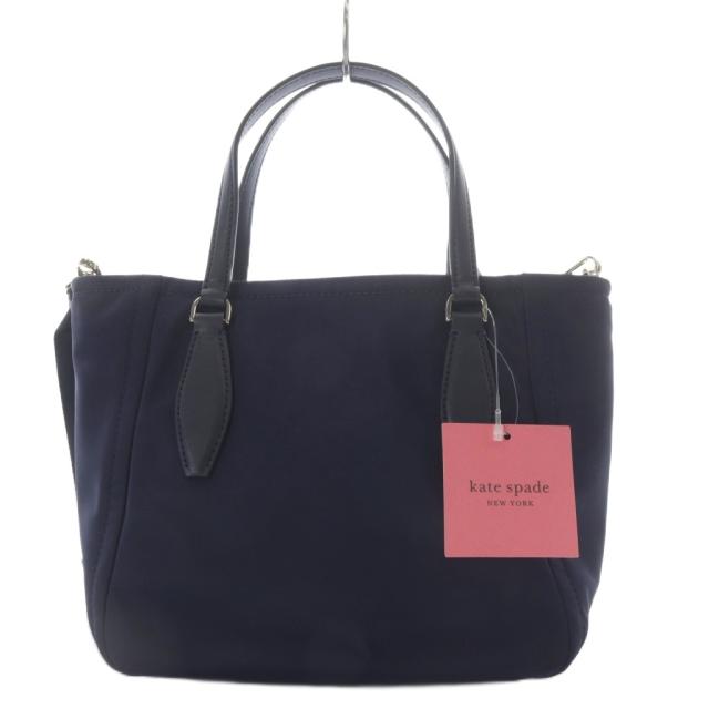 【中古】未使用品 ケイトスペード KATE SPADE Daily Small Satchel 2WAYバッグ トートバッグ ショルダーバッグ ネイビー_1