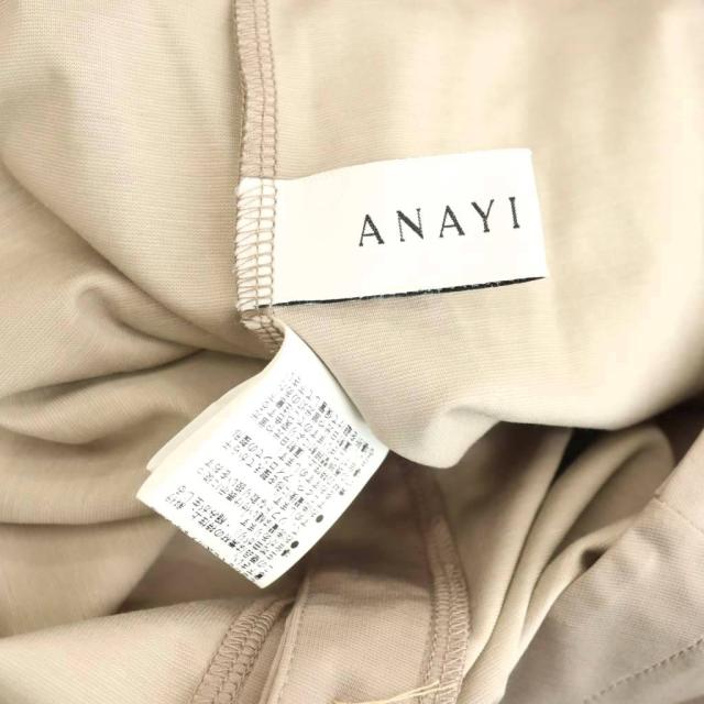 【中古】アナイ ANAYI 25AW ポンチ×タフタティアード ワンピース ロング 38 ベージュ /SY ■OS レディース_4