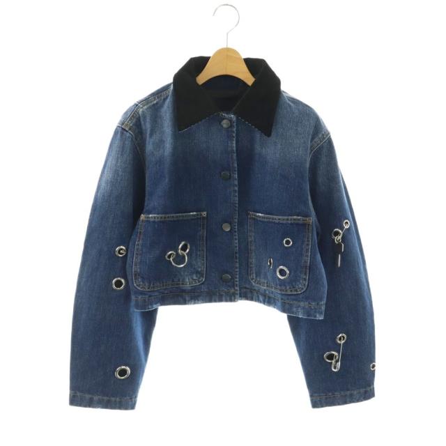 【中古】マークジェイコブス 26SS グロメット ユーティリティ ジャケット デニムジャケット Gジャン クロップド