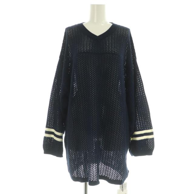 【中古】未使用品 アティセッション MASON 別注 メッシュ Vネック プルオーバー トップス ニット セーター F