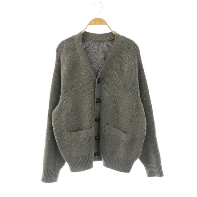 【中古】サカイ sacai 25-03596M Nep Yarn Knit Cardigan ニットカーディガン Vネック 1 ミックスグレー /ES ■OS