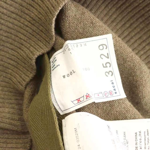 【中古】サカイ sacai ×マークゴンザレス 24-03529Mウール ゴンズ デザイン ニット セーター 長袖 1 モカ /HK ■OS_4