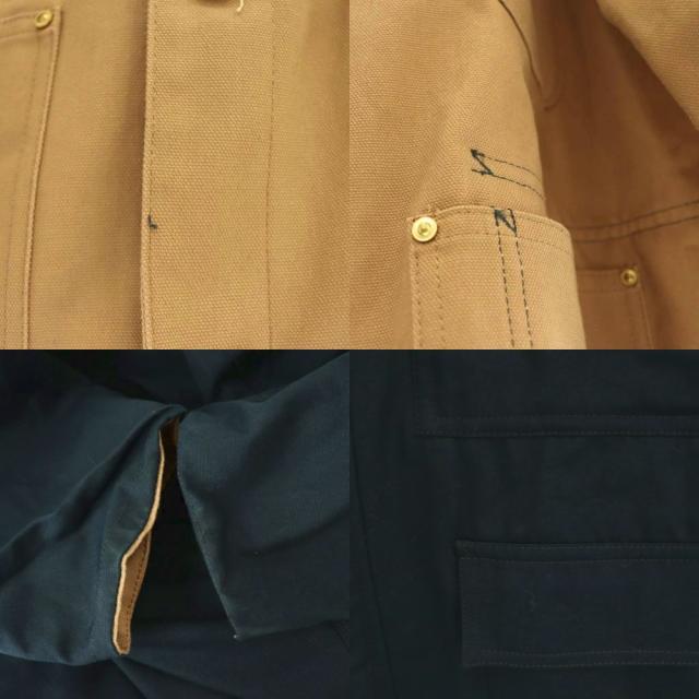 【中古】サカイ × Carhartt WIP 24-03390Mリバーシブル コート ジャケット アウター コットン 1 ベージュ 紺_7