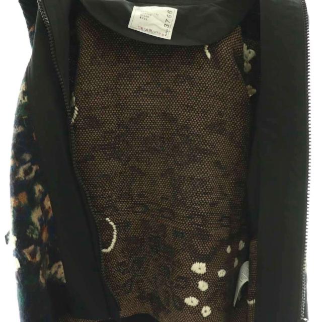 【中古】サカイ 25-03766M Floral Jacquard フローラルジャカードニットブルゾン ジャケット ジップアップ 1 黒 紺_2