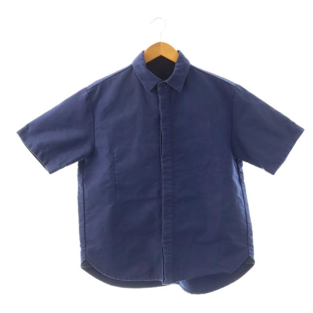 【中古】サカイ sacai 24-03309MMoleskin ShirtS/Sシャツ 半袖 1 ネイビー /HK ■OS ■AD メンズ