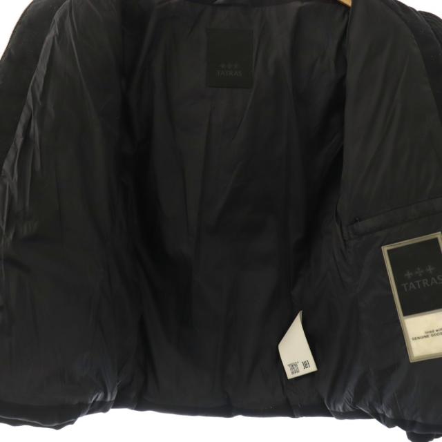 【中古】タトラス TATRAS SPINOSA ダウンジャケット ノーカラー ジップアップ 3 ブラック /DO ■OS ■SH_2