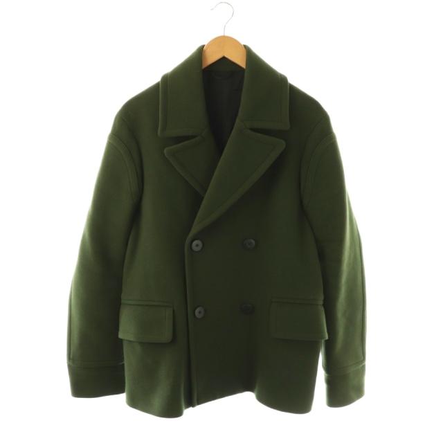 【中古】ステラマッカートニー STELLA McCARTNEY メルトンPコート 46 モスグリーン ■SH /SY ■OS レディース