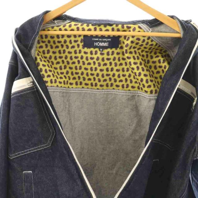 【中古】コムデギャルソンオム 25SS AD2024 ジップアップデニムジャケット ステンカラージャケット M ネイビー /DF_4